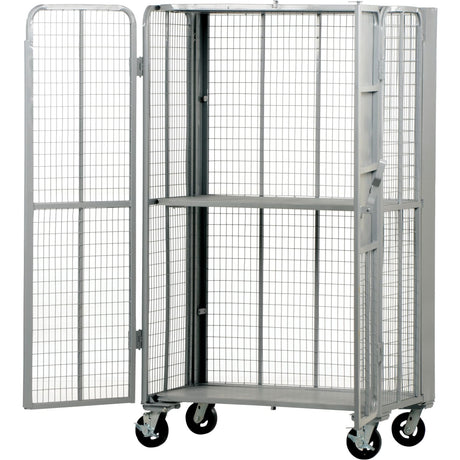 FST Series Folding Security Truck, 1 Tiers, 27" L x 45" W x 77" H, 2000 lbs. Cap.