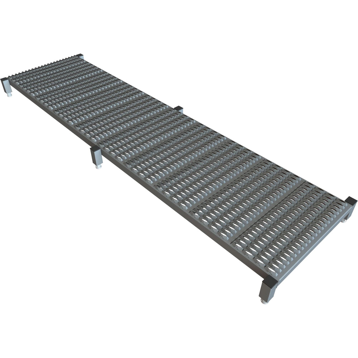 Adjustable Height One-Step Work Platform, 24" W x 97" D, 800 lbs. Capacity, All-Welded