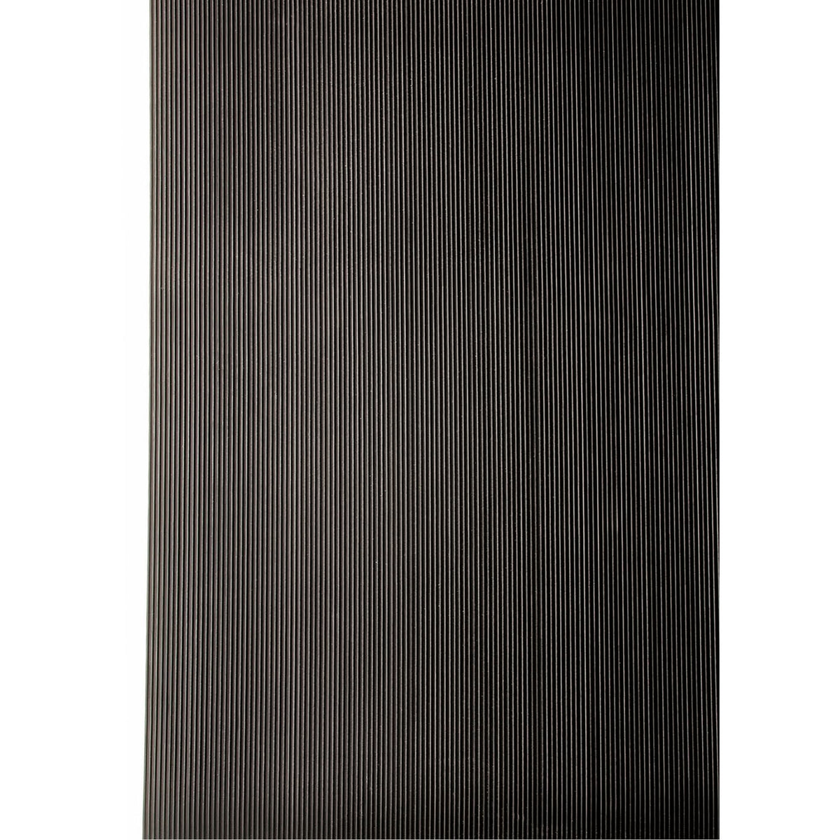 Non-Conductive Corrugated Switchboard No.702 Matting, 3' W x 75' L, 1/4" Thickness, Black, PVC