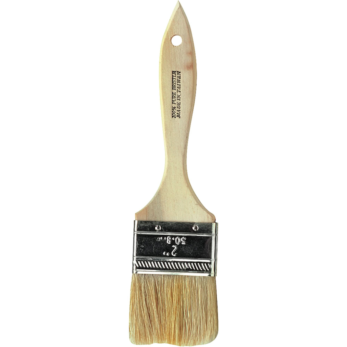Chip/Resin Oil Paint Brush, White China, Wood Handle, 1/2" Width
