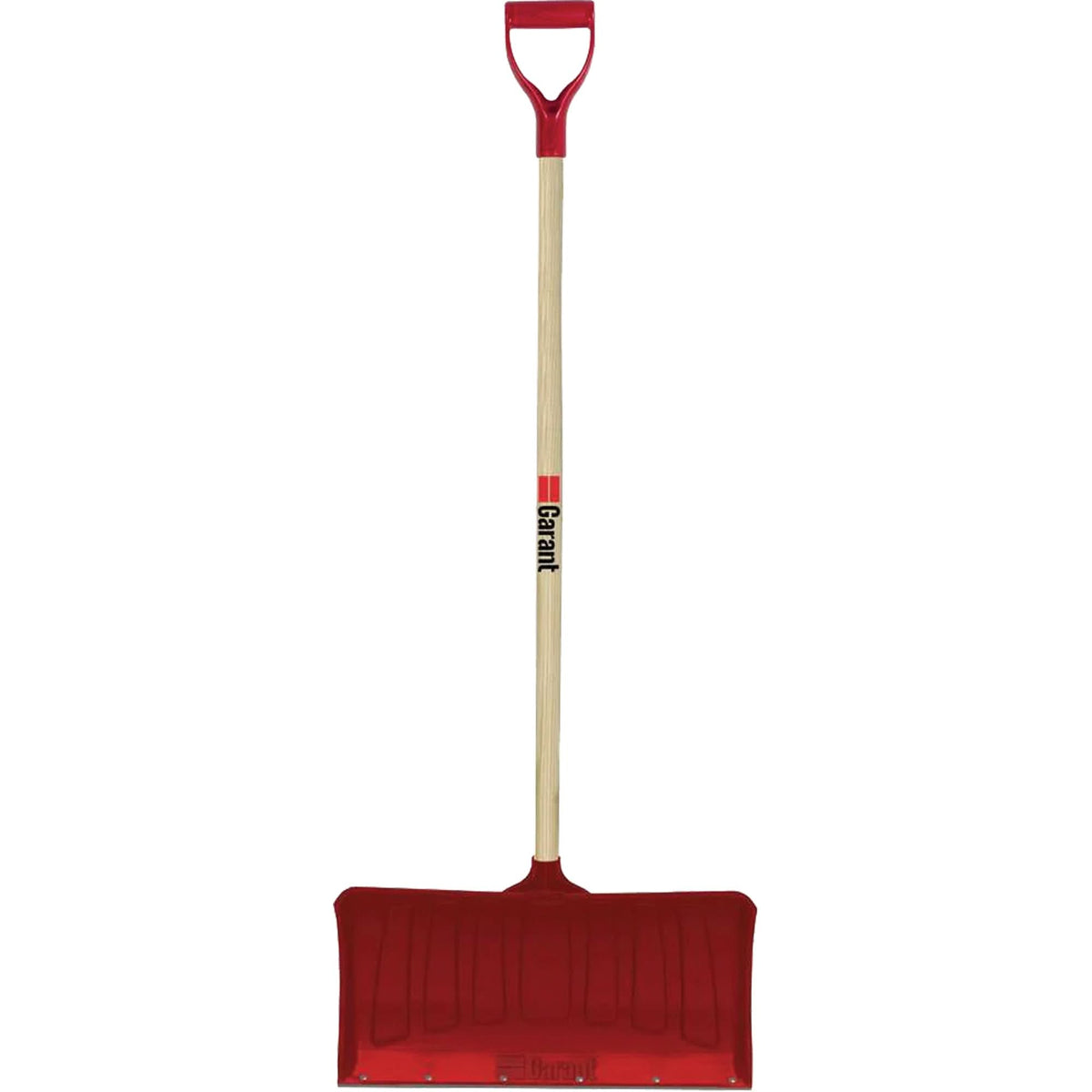 Red Snow Pusher, Polypropylene Blade, D-Grip Handle, 20-3/4" W