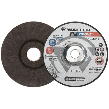 ZIP ONE™ Cut-Off Wheel, 7" x 3/64", 7/8" Arbor, Type 27, Zirconium, 8600 RPM