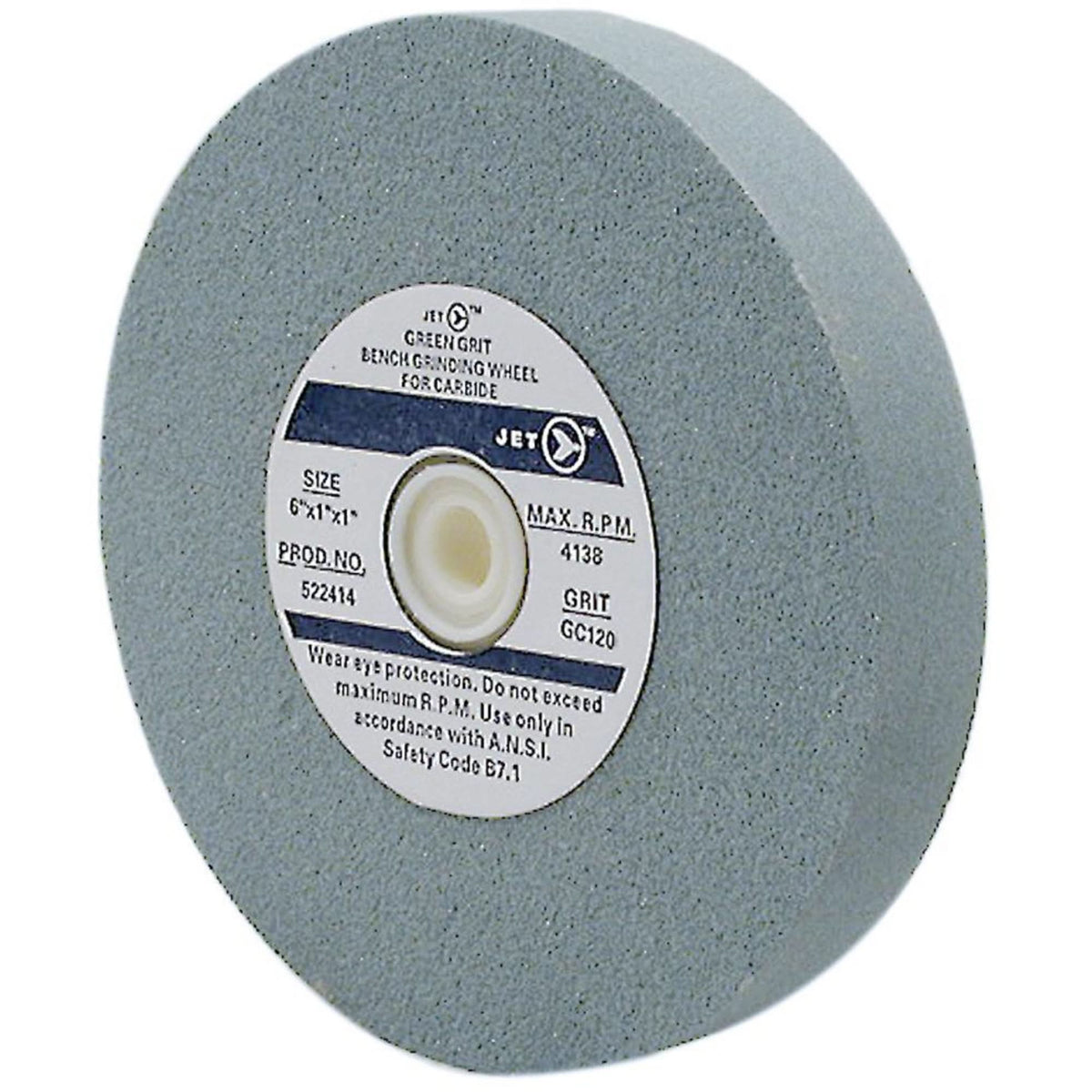GC675F Bench Grinding Wheel, 6" x 3/4", 1" Arbor, Silicon Carbide