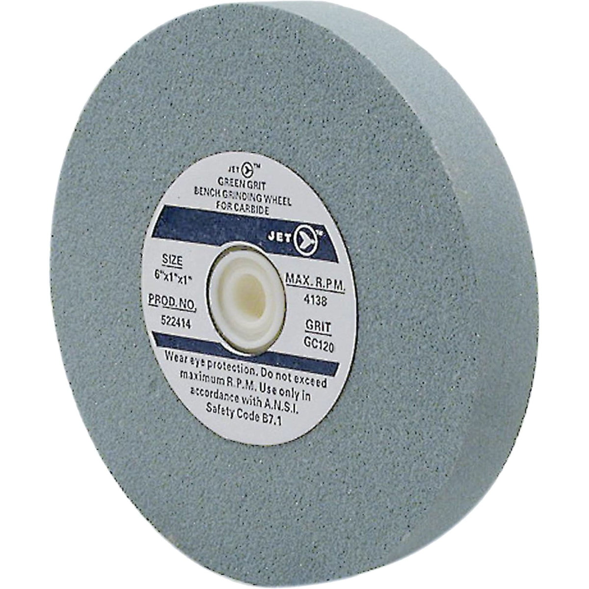 Bench Grinding Wheel, 8" x 1", 1" Arbor, Silicon Carbide