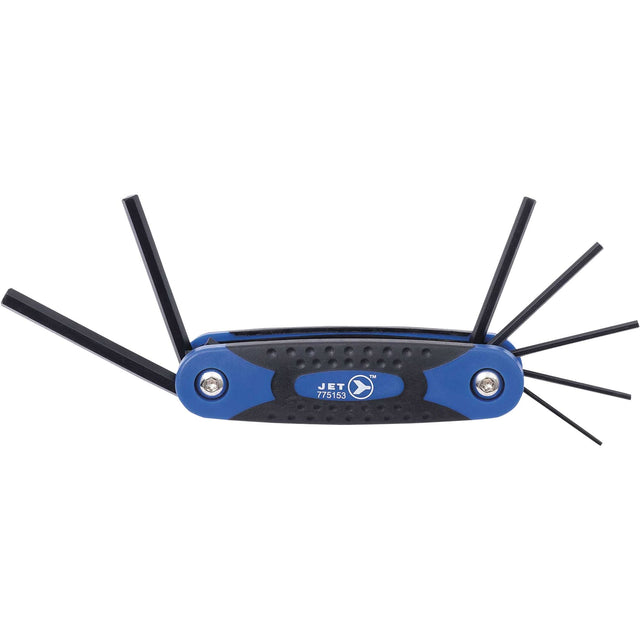 JFHK-7M Folding Hex Key Set, 7 Pcs., Metric
