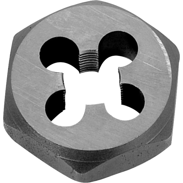 Hexagon Rethreading Bolt Die, 2-3/16" Dia., 1-1/4"-12 Thread, Chromium Steel