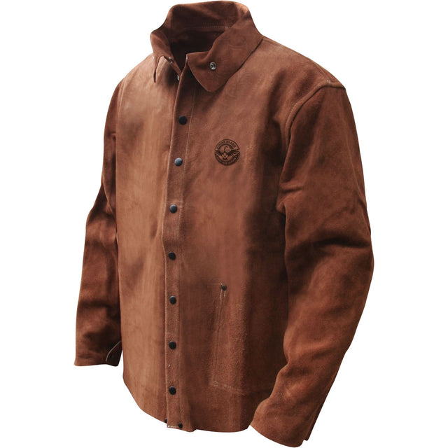 Gander Brand Split Cowhide Welding Jacket, Leather, 2X-Large, Brown