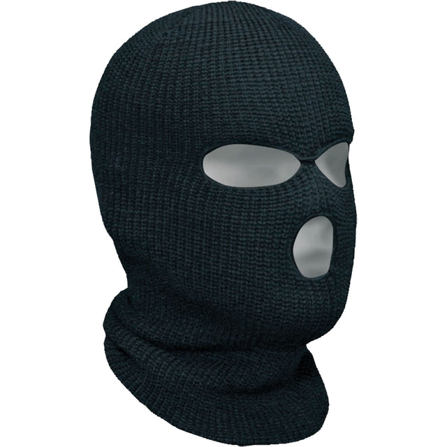 Classic 3-Hole Balaclava, Acrylic, Black