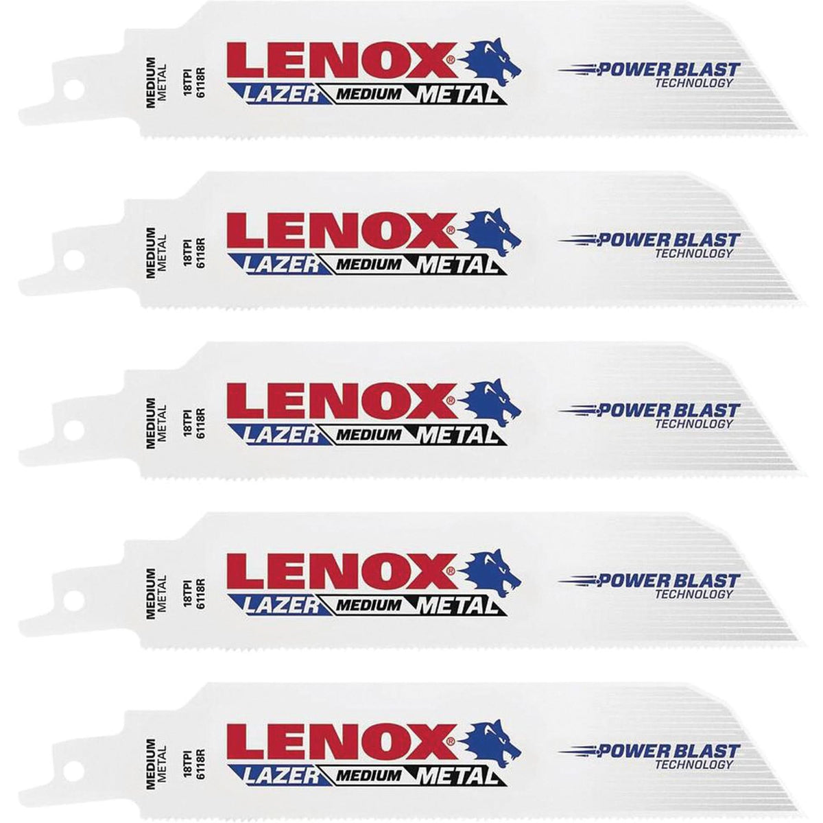 Lazer Metal Cutting Reciprocating Saw Blade, Bi-Metal, 18 TPI, 6" L