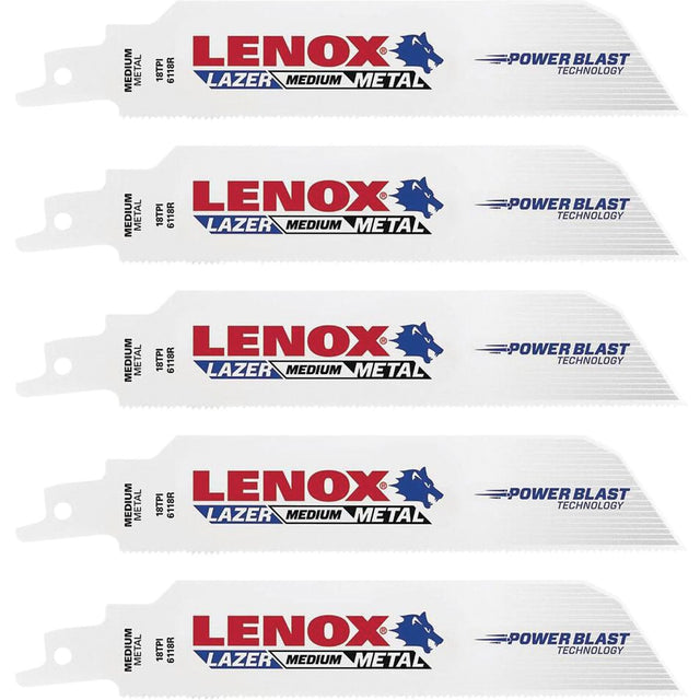 Lazer Metal Cutting Reciprocating Saw Blade, Bi-Metal, 18 TPI, 6" L