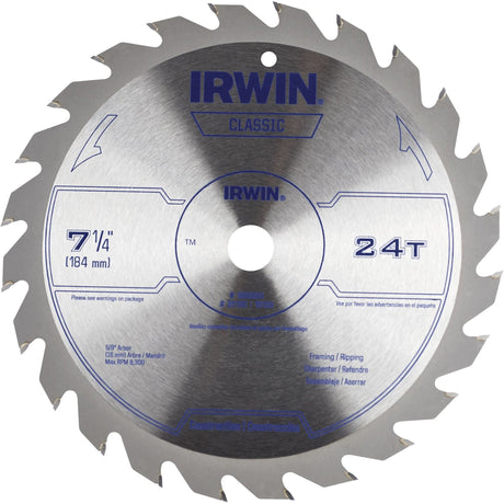 Classic Series Circular Saw Blade, 7-1/4", 24 Teeth, Wood Use