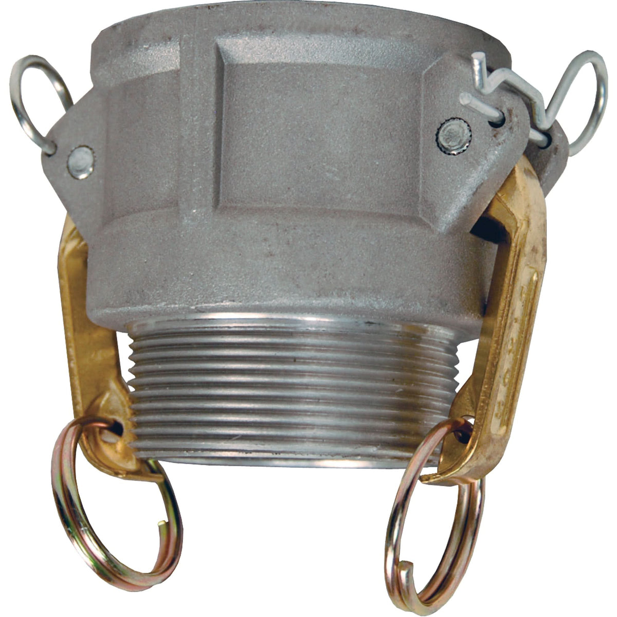 Global Cam & Groove Coupler, Aluminum, Type B, 3", Male NPT, 125 PSI