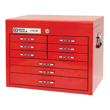 PRO+ Series Top Chest, 26" W, 9 Drawers, Red