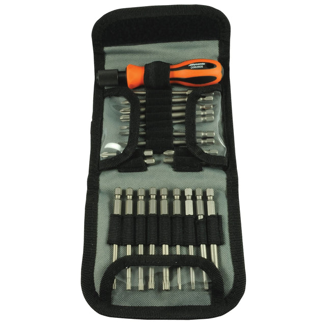 Multibit Screwdriver, 6-1/2" L, Cushion Grip Handle
