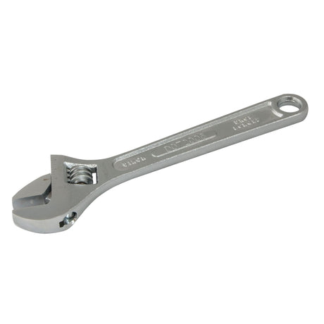 Adjustable Wrench, 12" L, 1-1/2" Max Width, Chrome