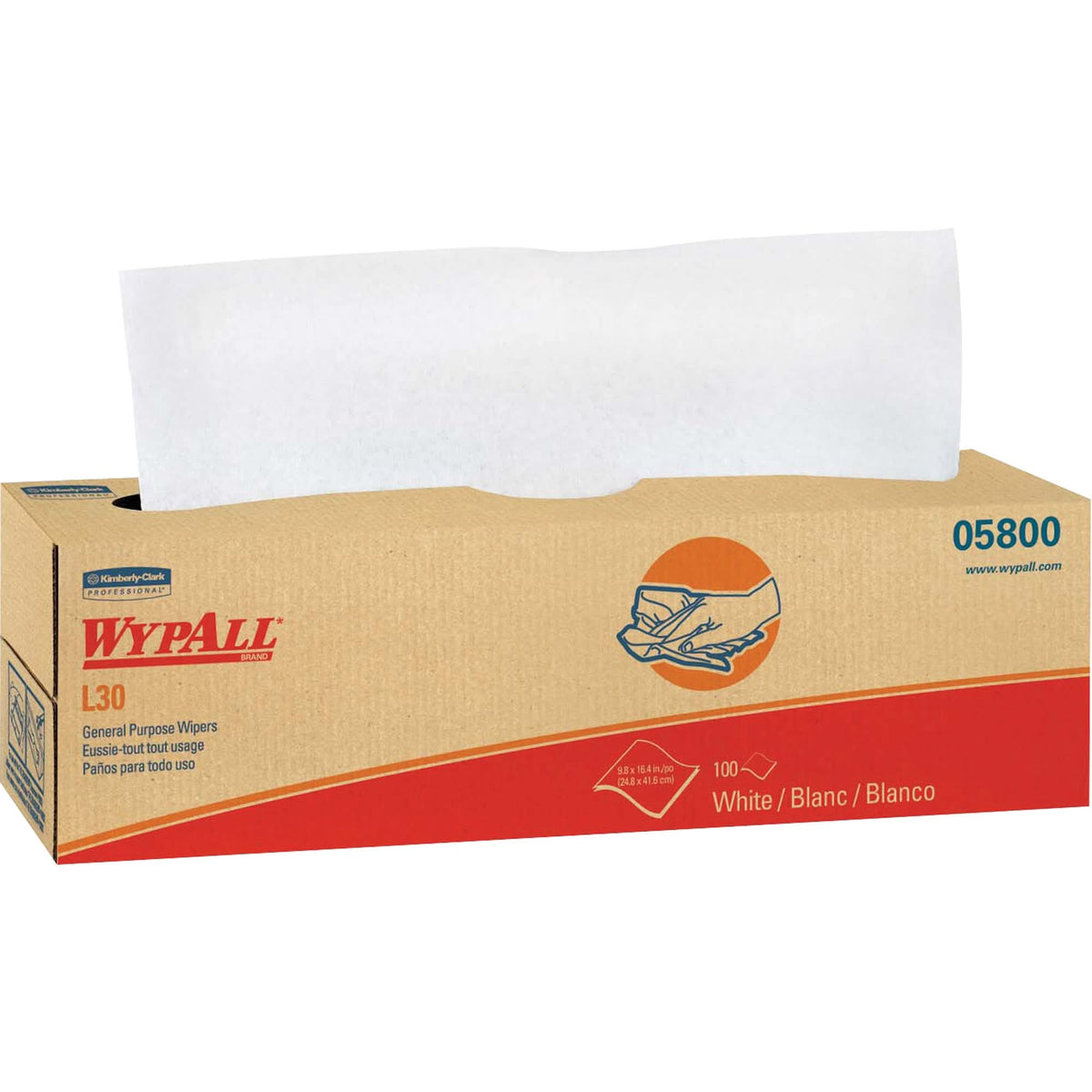 WypAll® L30 General Purpose Towels, All-Purpose, 16-2/5" L x 9-4/5" W