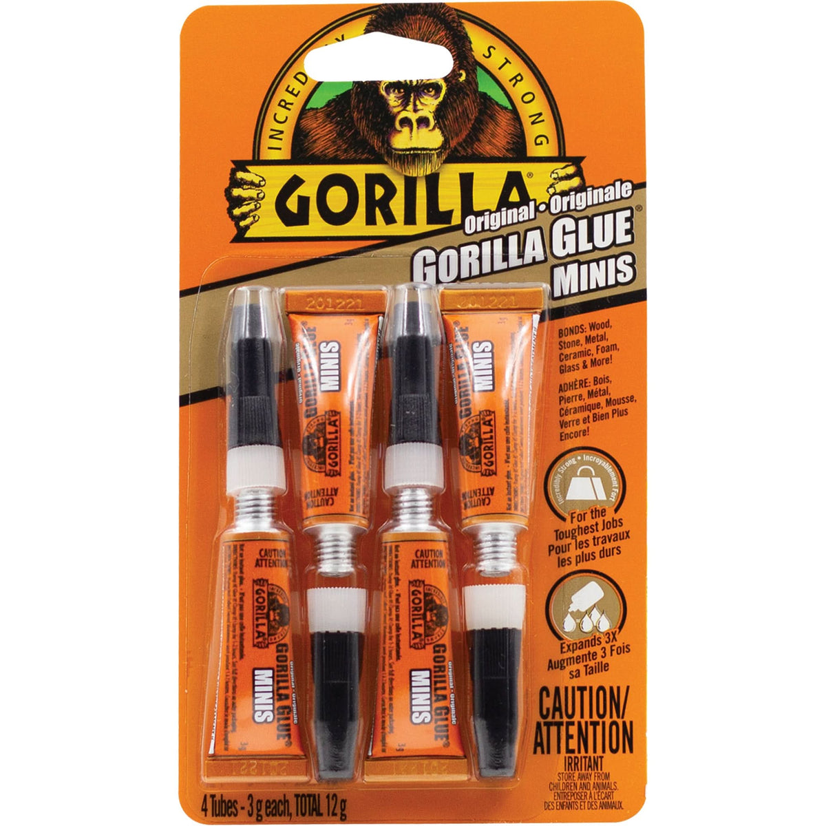 Original Glue, 4 x 3 g, Tube, Tan