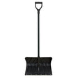 Poly Snow Shovel with Steel Wear Strip, Polypropylene Blade, 19-3/4" Wide, D-Grip Handle, Wearstrip Included