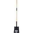 Square Point Shovel, Hardwood, Tempered Steel Blade, Straight Handle, 48" Long