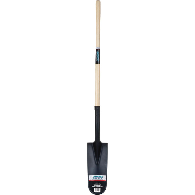 Drain Spade Shovel, Tempered Steel, 14" x 6" Blade, 46" L, Straight Handle