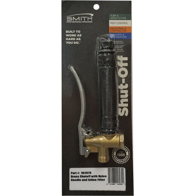 Brass Shut Off with Nylon Handle & In-Line Filter