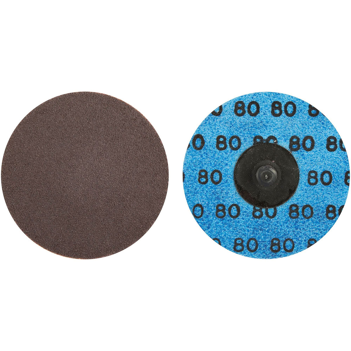 Quick-Change Cloth Disc, 3" Dia., 80 Grit, Aluminum Oxide