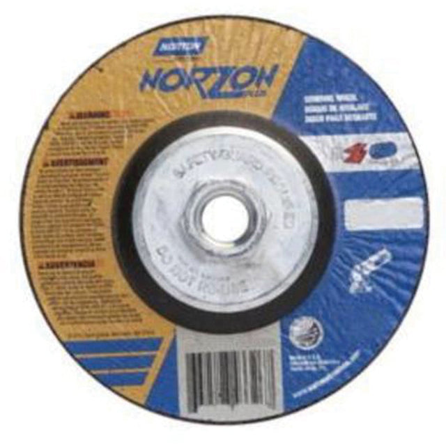 Norzon Plus® Grinding Wheels, 5" x 1/4", 5/8"-11 Arbor, Ceramic Alumina, Type 27