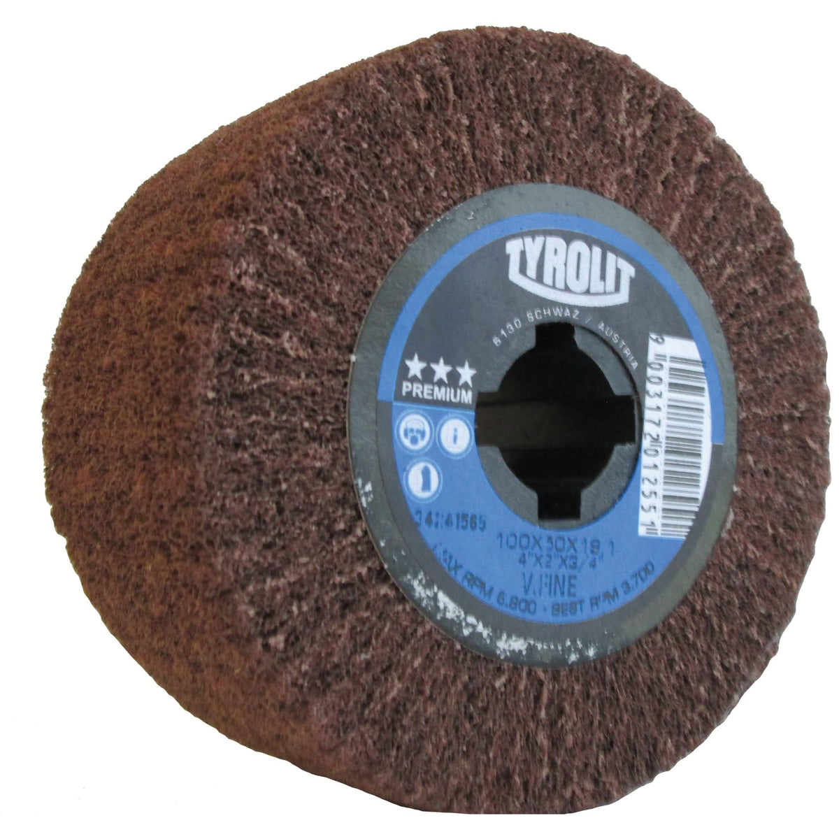 Pro-Line Surface Conditioning Drum, 4" Dia. x 2" W, 3/4" Arbor, Very Fine Grit, Aluminum Oxide