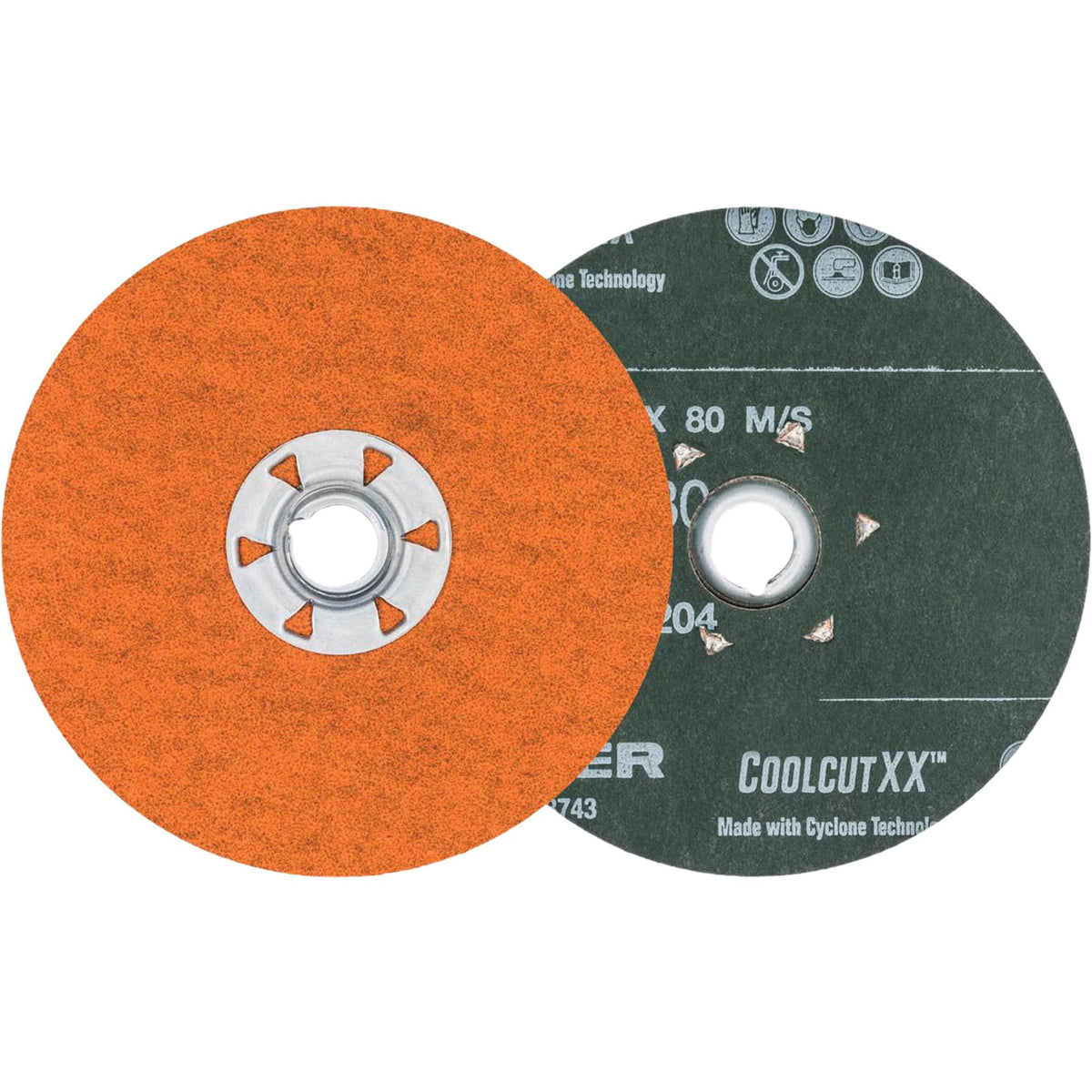 Coolcut XX™ Sanding Disc, 4-1/2" Dia., 80 Grit, Ceramic