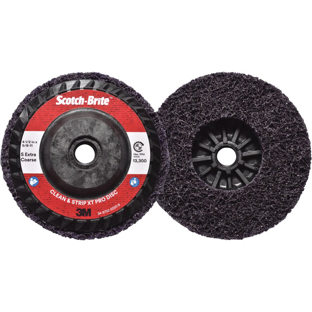 Scotch-Brite™ Clean & Strip XT Pro Disc, 4-1/2" Dia., Extra Coarse Grit, Silicon Carbide