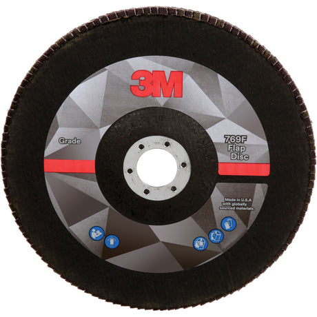 769F Quick Change Flap Disc, 7" x 7/8", Type 27, 40+ Grit, Aluminum Oxide/Ceramic