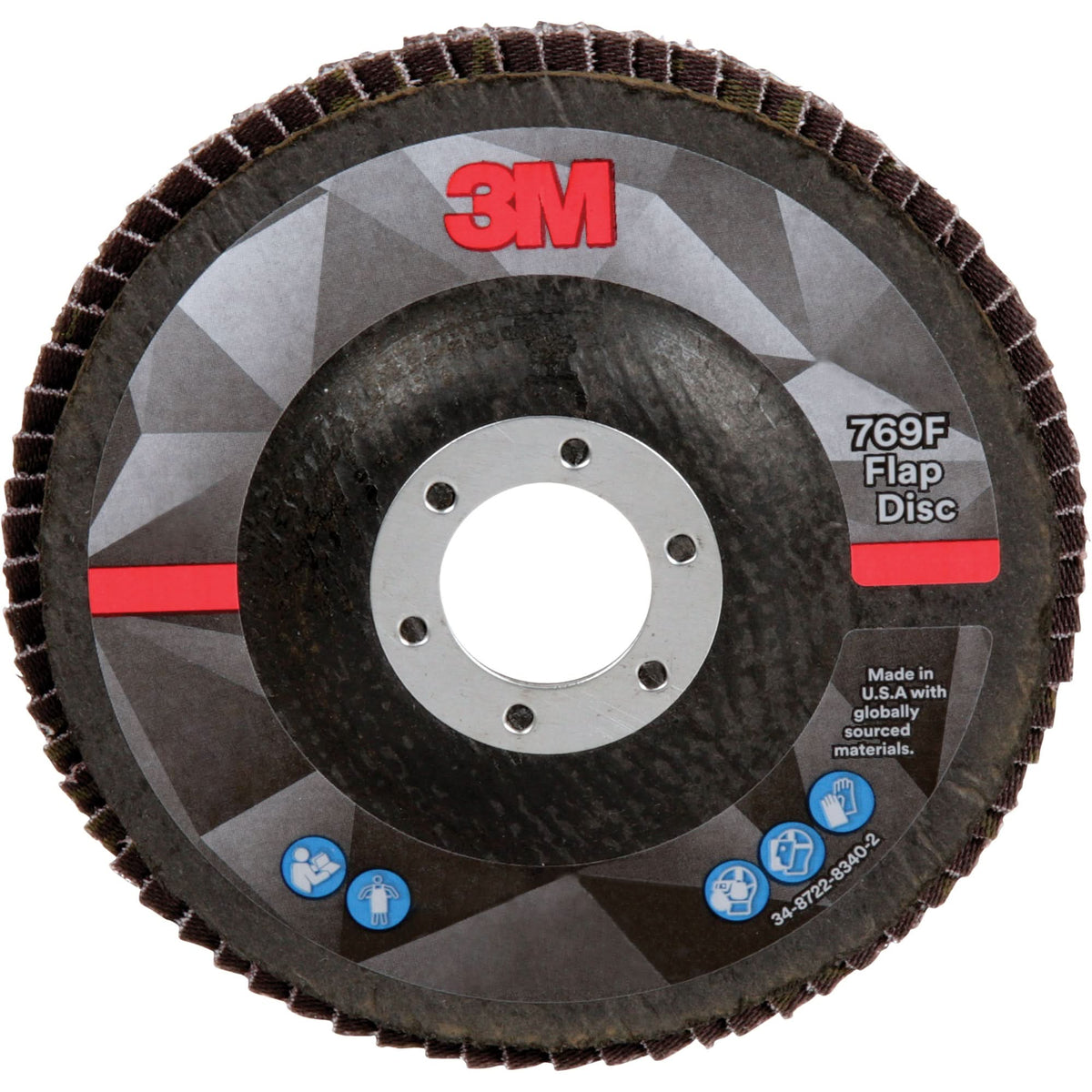 769F Quick Change Flap Disc, 4-1/2" x 7/8", Type 27, 120+ Grit, Ceramic