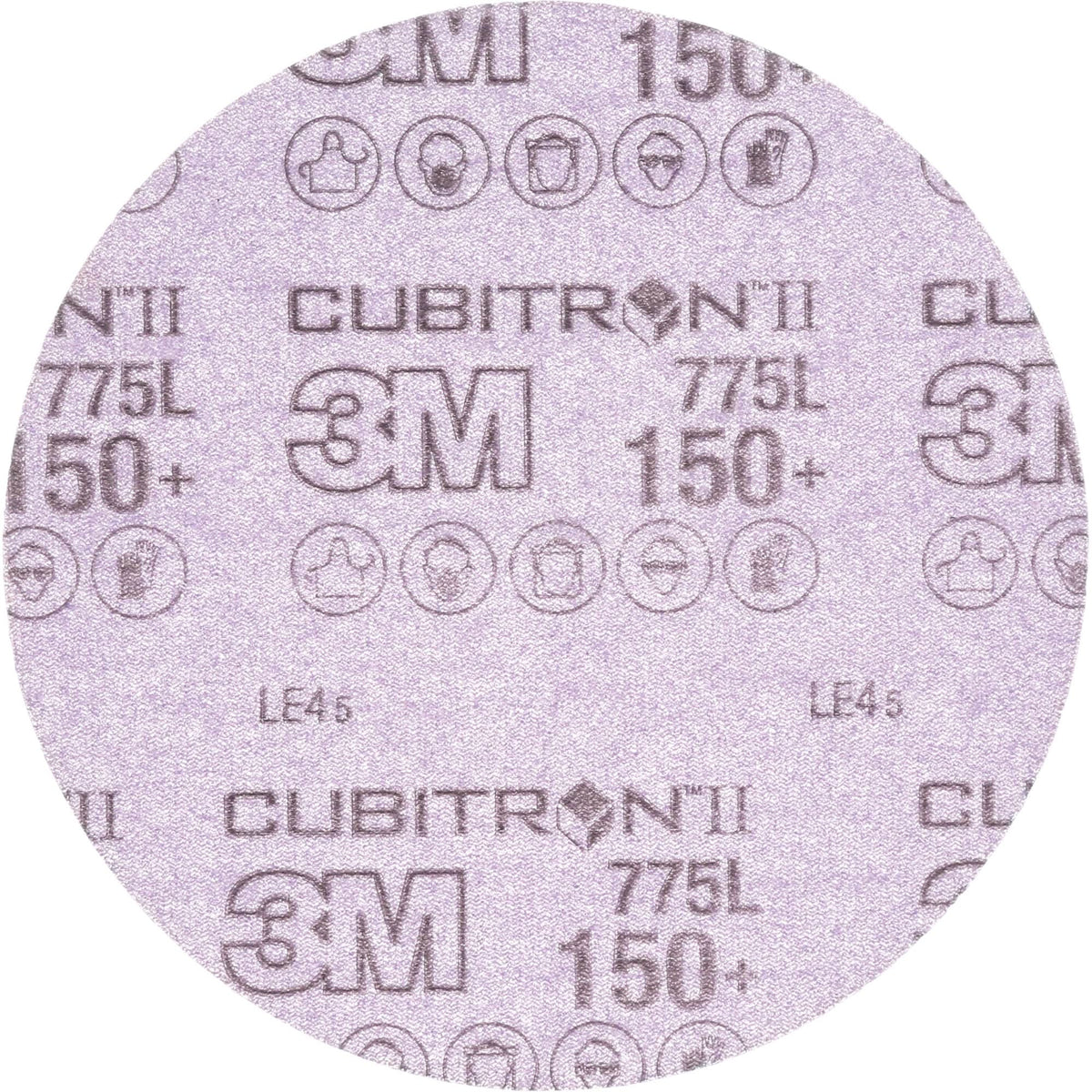 Cubitron™ II Hookit™ 775L Series Film Sanding Disc, 6" Dia., 150+ Grit, Ceramic, 3 mils