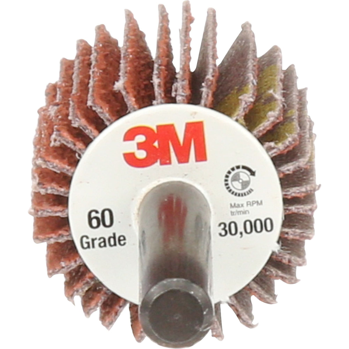 Flap Disc 747D, Aluminum Oxide/Ceramic, 60X Grit, 1" x 1" x 1/4"