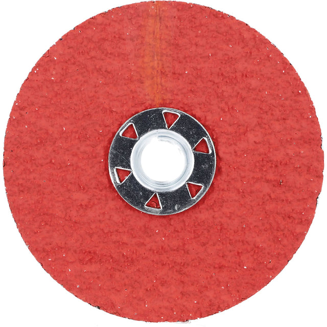 Blaze F980 Speed-Change Fastener Fiber Locking Disc, 4-1/2" Dia., 24 Grit, Ceramic Alumina