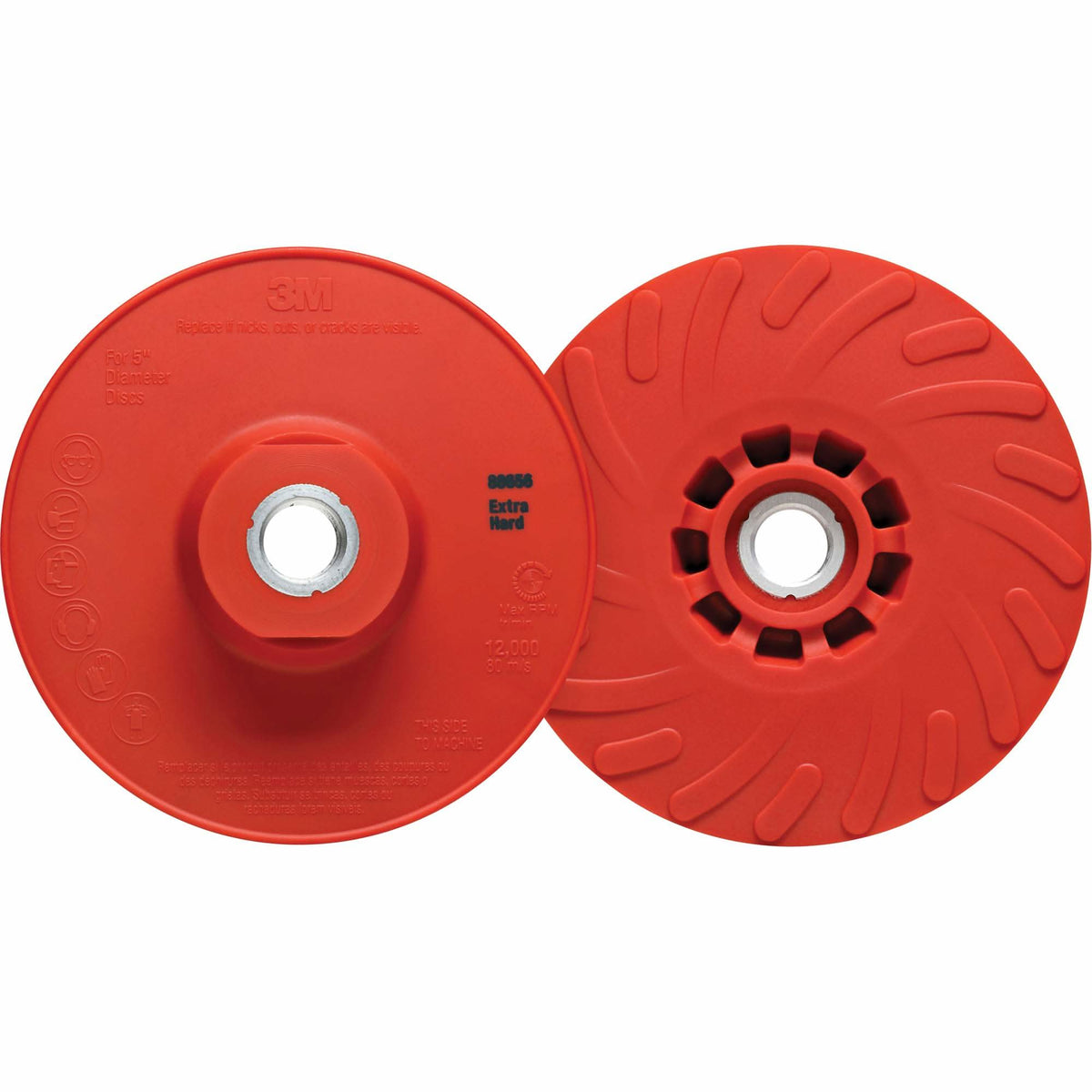 Ribbed Extra-Hard Disc Pad Face Plate