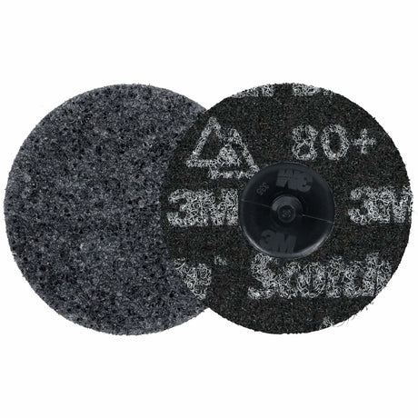 Scotch-Brite™ Roloc™ Precision Heavy Duty Surface Conditioning Disc, HD-DR, 3" Dia., 80+ Grit, Ceramic
