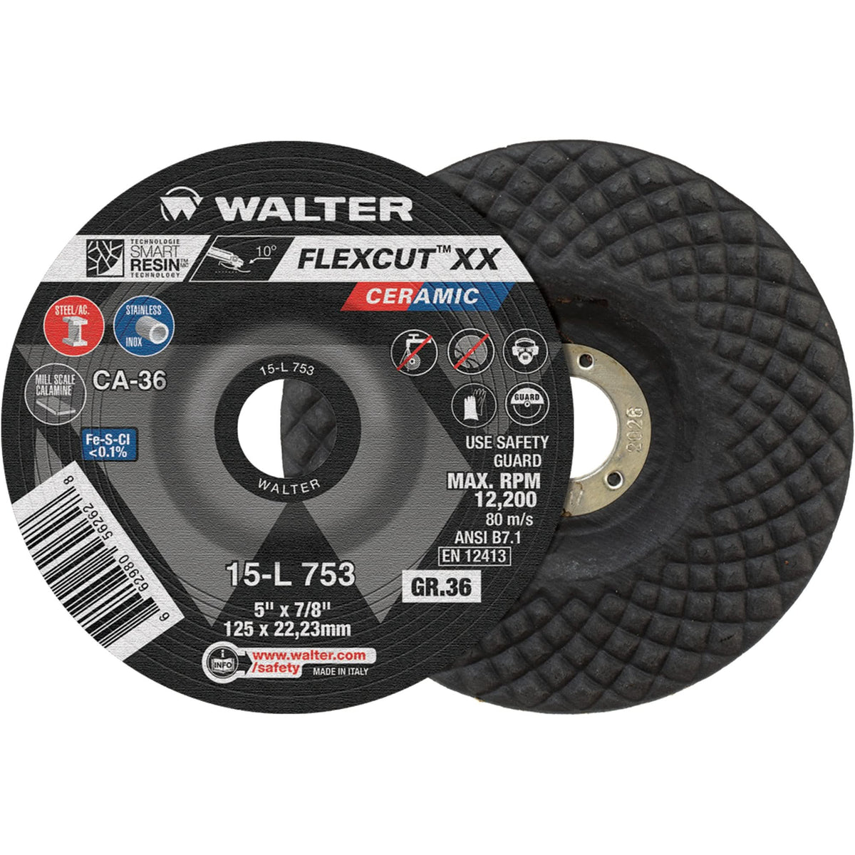 FLEXCUT™ XX Grinding Wheel, 7" x 7/8" Arbor, Ceramic, Type 29