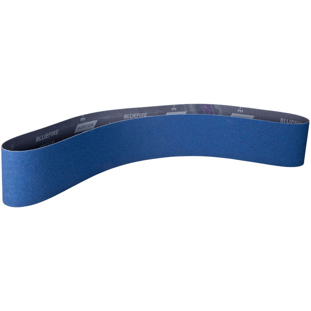 BlueFire® Narrow Benchstand Sanding Belt, 2-1/2" W x 60" L, Zirconia Alumina, 50 Grit