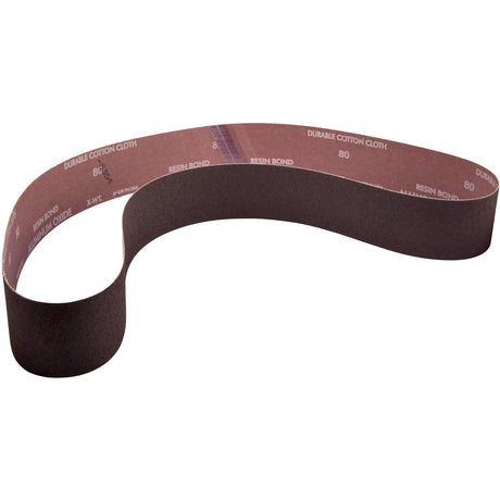 Metalite® Narrow Benchstand Sanding Belt, 2-1/2" W x 60" L, Aluminum Oxide, 80 Grit