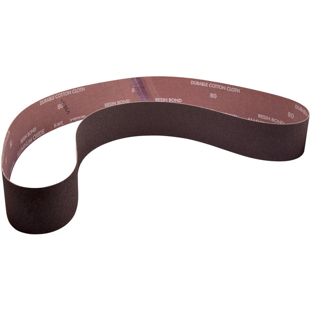 Metalite® Narrow Benchstand Sanding Belt, 2-1/2" W x 60" L, Aluminum Oxide, 180 Grit