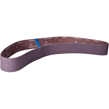Metalite® Narrow Benchstand Sanding Belt, 4" W x 54" L, Aluminum Oxide, 60 Grit