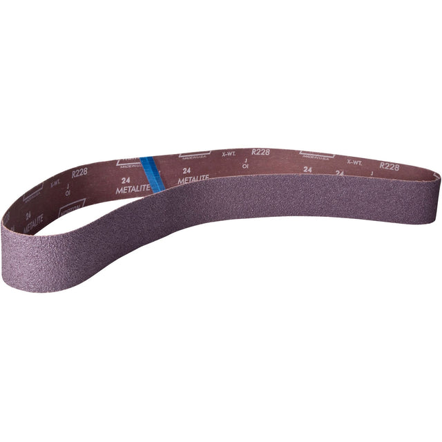 Metalite® Narrow Benchstand Sanding Belt, 4" W x 54" L, Aluminum Oxide, 60 Grit