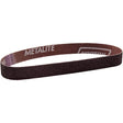 Metalite® Cloth File Sanding Belt, 3/4" W x 20-1/2" L, Aluminum Oxide, 100 Grit