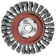 Full Cable Twist Wire Wheel, 5" Dia., 0.02" Fill, 5/8"-11 Arbor, Steel