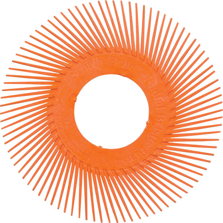 Scotch-Brite™ Type A Precision Radial Bristle Brush PN-RB without Adapter, Ceramic, 80+ Grit, 6" Dia.