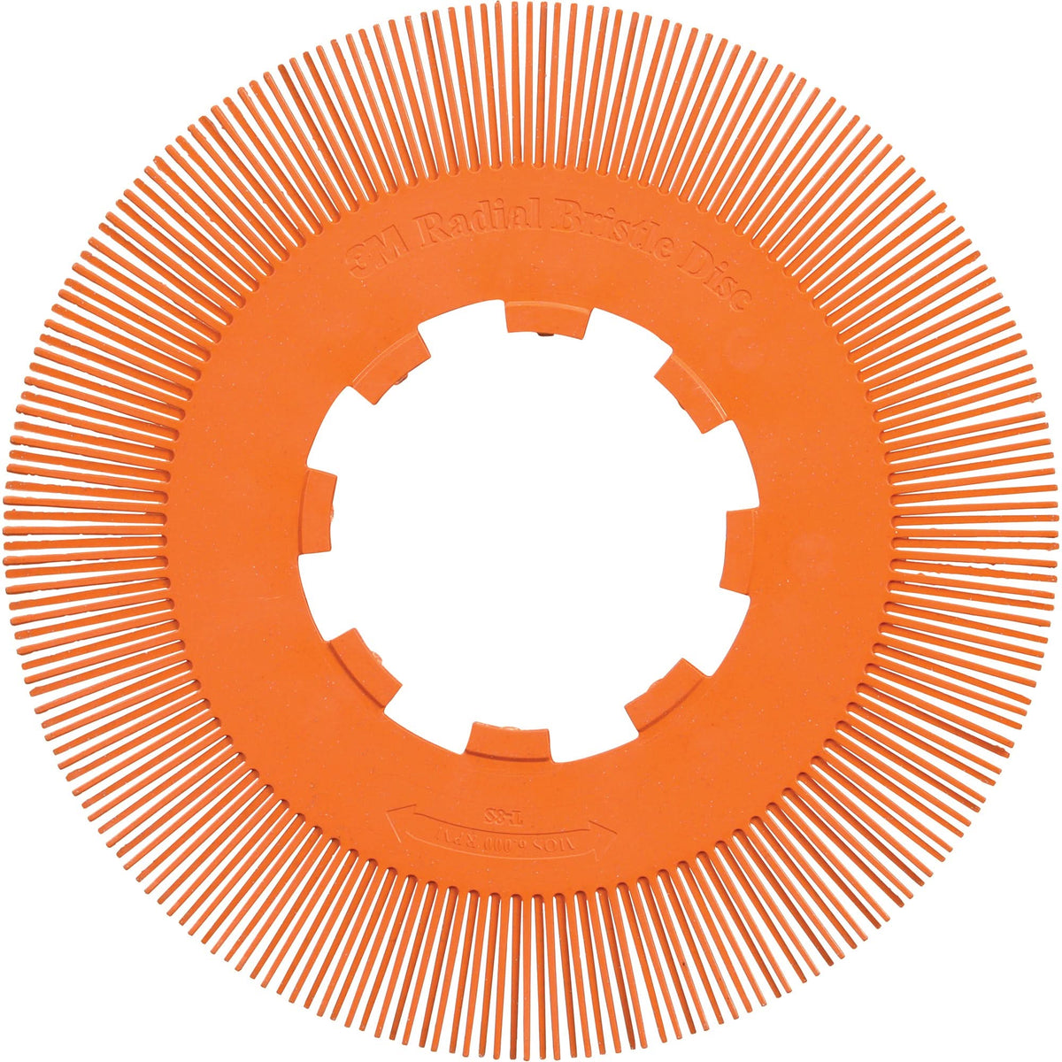 Scotch-Brite™ Type S Precision Radial Bristle Brush PN-RB without Adapter, Ceramic, 80+ Grit, 8" Dia.