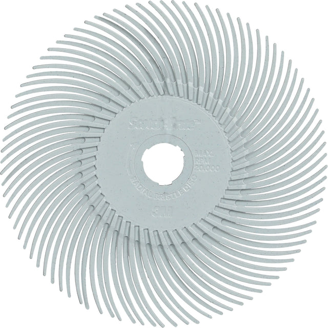 Scotch-Brite™ Type C Precision Radial Bristle Brush PN-RB, Ceramic, 120+ Grit, 3" Dia.