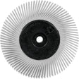 Scotch-Brite™ Type A Precision Radial Bristle Brush PN-RB with Adapter, Ceramic, 120+ Grit, 6" Dia.