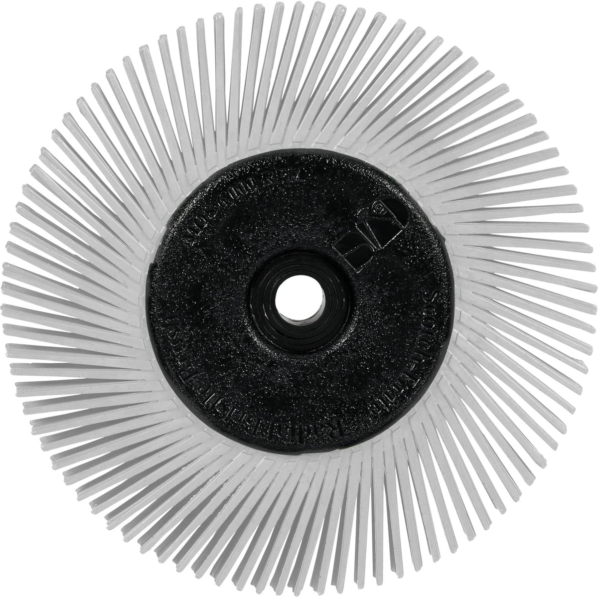 Scotch-Brite™ Type A Precision Radial Bristle Brush PN-RB with Adapter, Ceramic, 120+ Grit, 6" Dia.